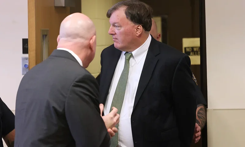 Accused Gilgo Killer Rex Heuermann Attends Court Hearing Ahead Of Trial RIVERHEAD, NY - NOVEMBER 15: Rex Heuermann, who was arrested for the killing of three sex workers in Gilgo Beach, New York, appears with attorney Michael J. Brown for a hearing at the Arthur M. Cromarty Courthouse on November 15, 2023 in Riverhead, New York. Heuermann is also the prime suspect in a fourth killing. (Photo by James Carbone-Pool/Getty Images)