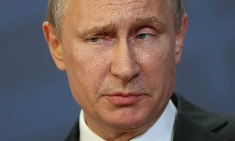 Vladimir Putin Visits Hungary BUDAPEST, HUNGARY - FEBRUARY 17: Russian President Vladimir Putin speaks to the media with Hungarian Prime Minister Viktor Orban at Parliament on February 17, 2015 in Budapest, Hungary. Putin is in Budapest on a one-day visit, his first visit to an EU-member country since he attended ceremonies marking the 70th anniversary of the D-Day invasions in France in June, 2014. (Photo by Sean Gallup/Getty Images)