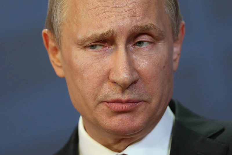 Vladimir Putin Visits Hungary
BUDAPEST, HUNGARY - FEBRUARY 17: Russian President Vladimir Putin speaks to the media with Hungarian Prime Minister Viktor Orban at Parliament on February 17, 2015 in Budapest, Hungary. Putin is in Budapest on a one-day visit, his first visit to an EU-member country since he attended ceremonies marking the 70th anniversary of the D-Day invasions in France in June, 2014. (Photo by Sean Gallup/Getty Images)