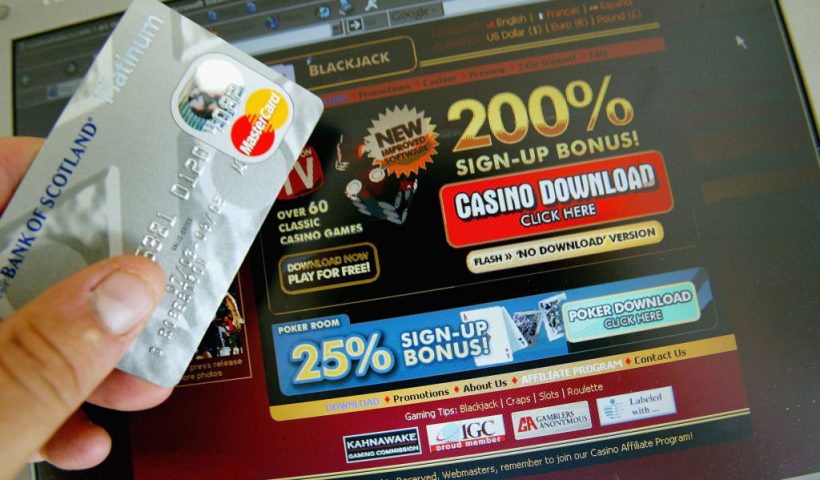 LONDON - JULY 27: A casino's websites on the internet is pictured, on July 27, 2004 in London. Internet gambling websites should introduce age-verification checks to prevent children from betting online, NCH, a children's charity, urged on Tuesday. The call by the charity NCH came after it found that a 16-year-old girl was able to register with 30 gambling websites after lying about her age. (Photo iillustration by Graeme Robertson/Getty Images)