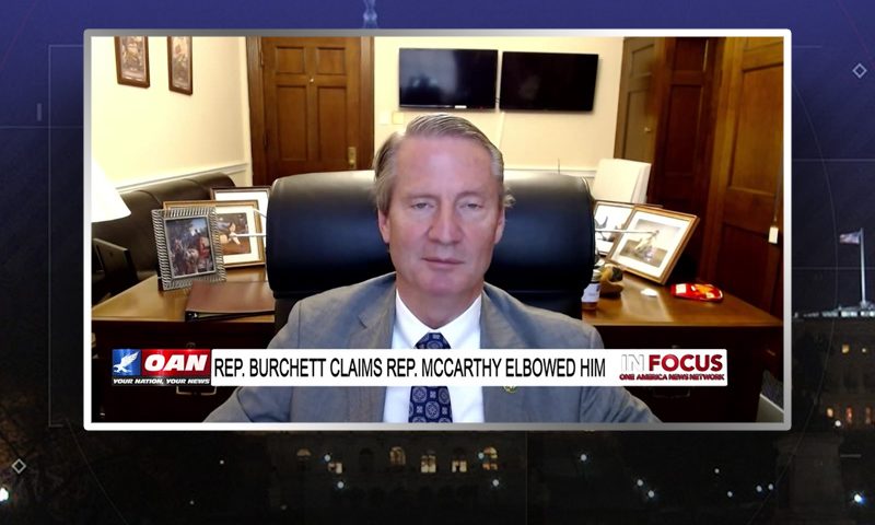 Video still from In Focus on One America News Network during an interview with the guest, Rep. Tim Burchett.