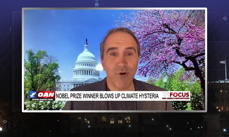 Video still from In Focus on One America News Network during an interview with the guest, Marc Morano.