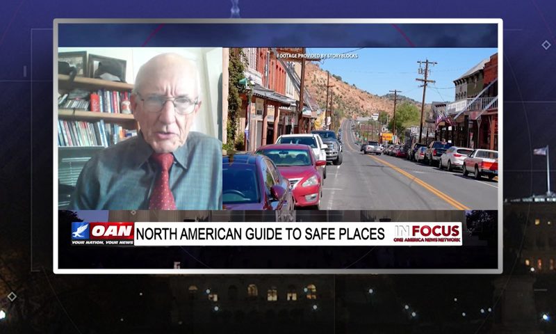 Video still from In Focus on One America News Network during an interview with the guest, Joel Skousen.