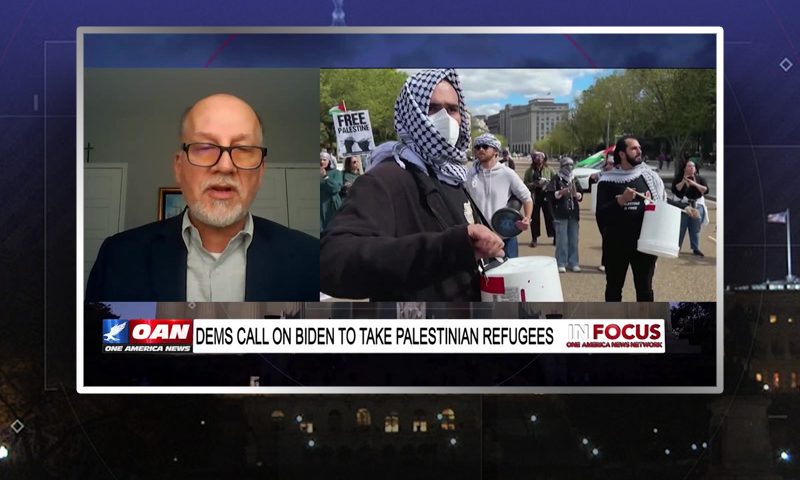 Video still from In Focus on One America News Network during an interview with the guest, Leo Hohmann.