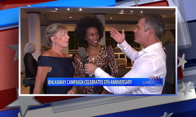 Video still from Real America on One America News Network during an interview with the guest, Dan Ball.