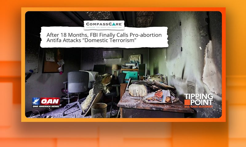 Video still from Tipping Point on One America News Network