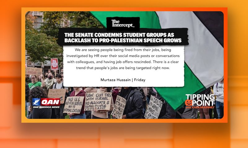 Video still from Tipping Point on One America News Network