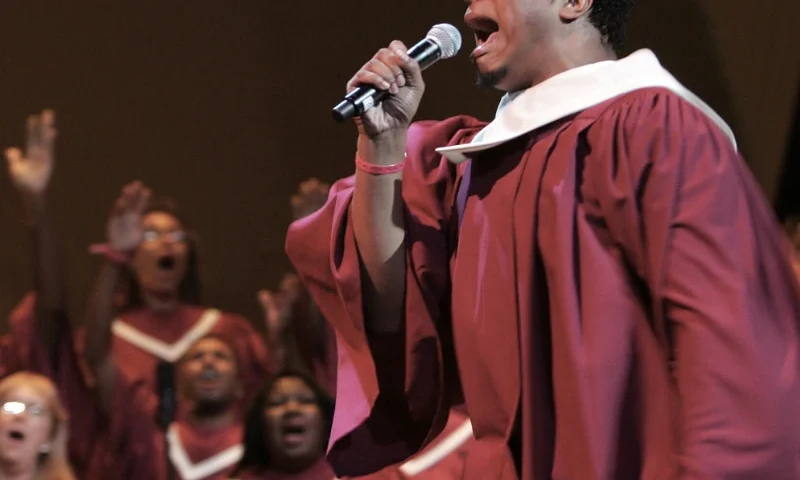 NEWARK, NJ - SEPTEMBER 25: Marble Community Gospel Choir: Marble Collegiate Church perform at Verizon Wireless How Sweet the Sound event on September 25, 2009 in Newark, NJ. (Photo by Thos Robinson/Getty Images for Verizon Wireless)