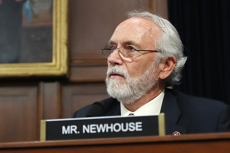 U.S. Immigration And Customs Enforcement Acting Director Matthew T. Albence Testifies Before House Appropriations Committee
WASHINGTON, DC - JULY 25: The House Appropriations Committee's Homeland Security Subcommittee member Rep. Dan Newhouse (R-WA) questions Immigration and Customs Enforcement Acting Director Matt Albence during a hearing in the Rayburn House Office Building on Capitol Hill July 25, 2019 in Washington, DC. Albence testified that the increase in the number of people illegally crossing the U.S.-Mexico border has stretched his agency's budget to the breaking point. (Photo by Chip Somodevilla/Getty Images)