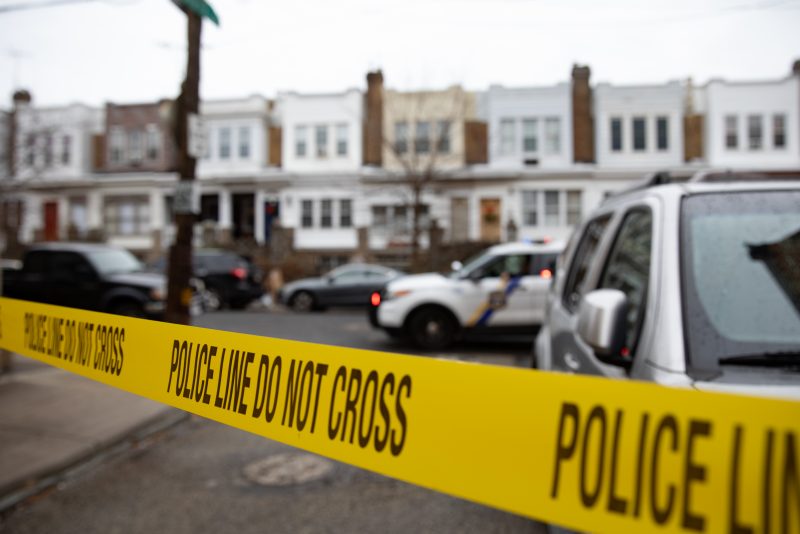 PHILADELPHIA, PA - JANUARY 05: Police tape is pictured near the scene of the fatal fire in the Fairmount neighborhood on January 5, 2022 in Philadelphia, Pennsylvania. A fire killed 13 people, including seven children, in a Philadelphia rowhouse on Wednesday morning, officials said. (Photo by Hannah Beier/Getty Images)
