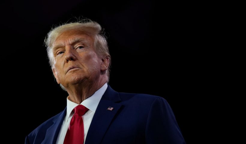 WASHINGTON, DC - JUNE 24: Republican presidential candidate former U.S. President Donald Trump speaks at the Faith and Freedom Road to Majority conference at the Washington Hilton on June 24, 2023 in Washington, DC. Trump spoke on a range of topics to an audience of conservative evangelical Christians. (Photo by Drew Angerer/Getty Images)