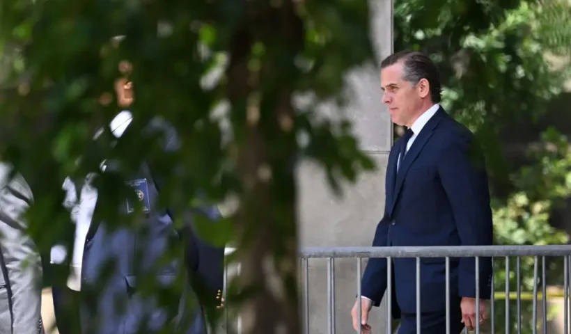 WILMINGTON, DELAWARE - JULY 26: Hunter Biden, son of U.S. President Joe Biden, departs the J. Caleb Boggs Federal Building and United States Courthouse on July 26, 2023 in Wilmington, Delaware. Biden pleaded not guilty to two misdemeanor tax charges in a deal with prosecutors to avoid prosecution on an additional gun charge. However, the federal judge overseeing the case unexpectedly delayed Biden's plea deal and deferred her decision until more information is put forth by both the prosecution and the defense. (Photo by Mark Makela/Getty Images)
