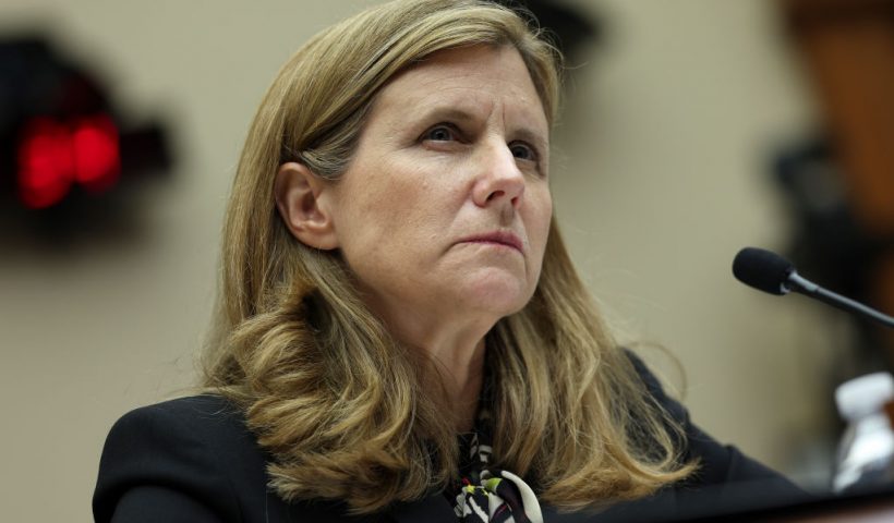 WASHINGTON, DC - DECEMBER 05: Liz Magill, President of University of Pennsylvania, testifies before the House Education and Workforce Committee at the Rayburn House Office Building on December 05, 2023 in Washington, DC. The Committee held a hearing to investigate antisemitism on college campuses. (Photo by Kevin Dietsch/Getty Images)