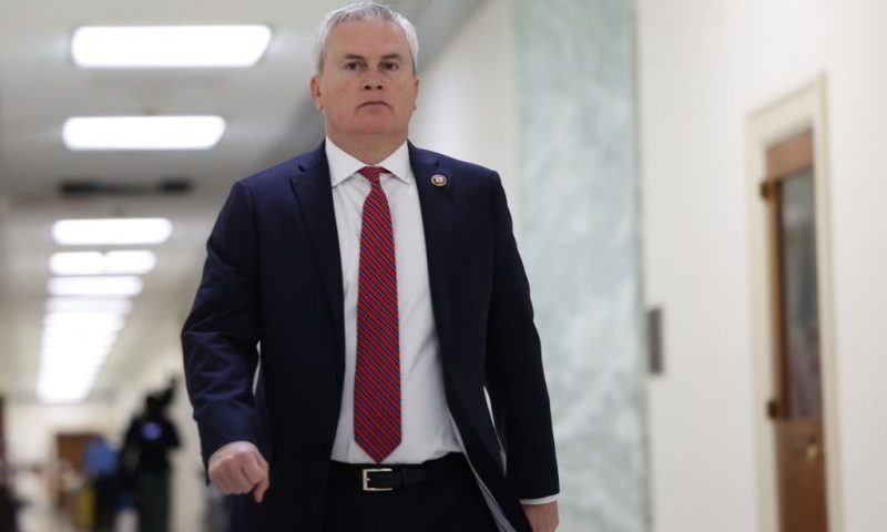 WASHINGTON, DC - DECEMBER 13: House Oversight and Accountability Committee Chairman James Comer (R-KY) walks to a hearing room in the Rayburn House Office Building on December 13, 2023 in Washington, DC. U.S. President Joe Biden's son Hunter Biden defied a subpoena from Congress to testify behind closed doors ahead of a House vote on an impeachment inquiry against his father. (Photo by Kevin Dietsch/Getty Images)