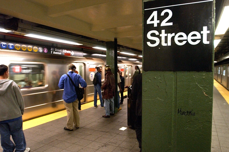 Crime Down On New York's Subways
NEW YORK - JUNE 18: People wait for a train in a subway station June 18, 2003 in New York City. A new report by the New York Police Department (NYPD) reports that felonies are down 15 percent this year on New York's subways. The NYPD credits an increase in officers at subway stations for part of the drop in crime on trains and stations. (Photo by Spencer Platt/Getty Images)