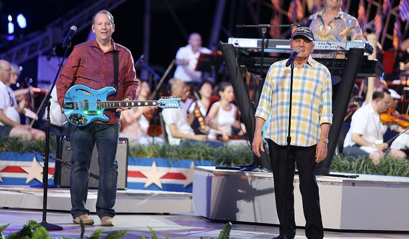 WASHINGTON, DC - MAY 28: Jeffrey Foskett (L) and Bruce Johnston of The Beach Boys perform during the 27th National Memorial Day Concert Rehearsals on May 28, 2016 in Washington, DC. (Photo by Paul Morigi/Getty Images for Capitol Concerts)