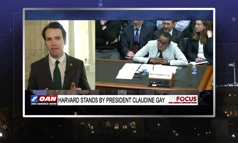 Video still from In Focus on One America News Network during an interview with the guest, Kevin Kiley.