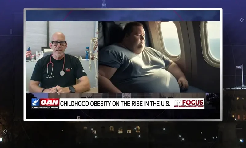 Video still from In Focus on One America News Network during an interview with the guest, Dr. Jeff Barke.