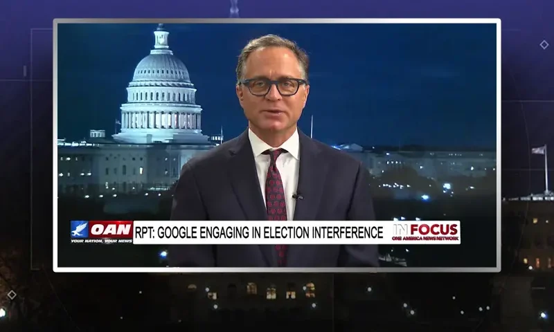 Video still from In Focus on One America News Network during an interview with the guest, Dan Schneider.