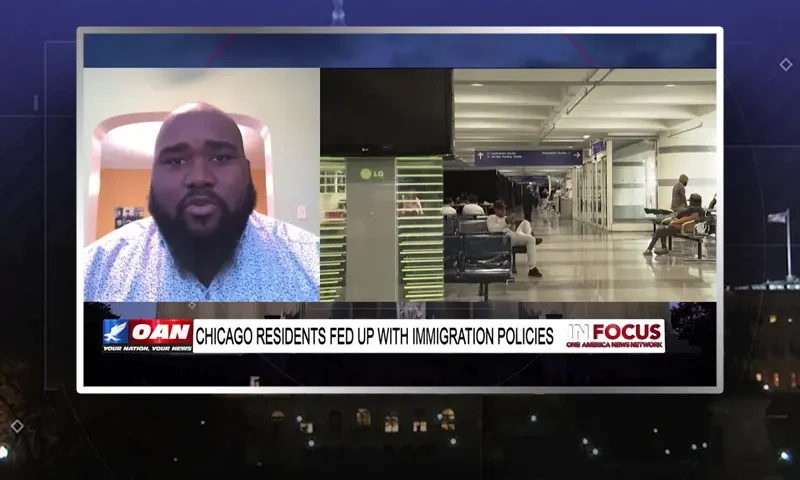 Video still from In Focus on One America News Network during an interview with the guest, Daquawn Bruce.