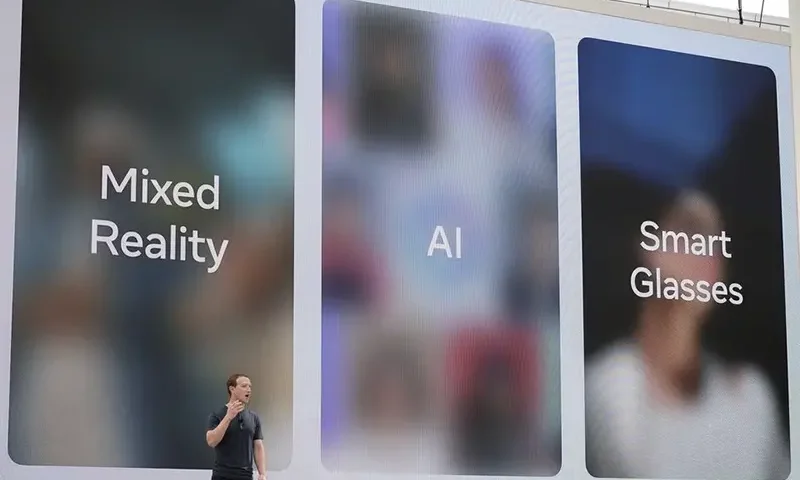 Meta CEO Mark Zuckerberg delivers a speech at the Meta Connect event at the company's headquarters in Menlo Park, California, U.S., September 27, 2023. REUTERS/Carlos Barria/File Photo