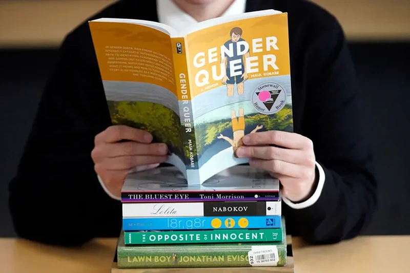 "Gender Queer" and other sexually graphic books have come under fire for being presented to children, with the North Dakota legislature considering a ban on such material (AP Photo/Rick Bowmer, File)