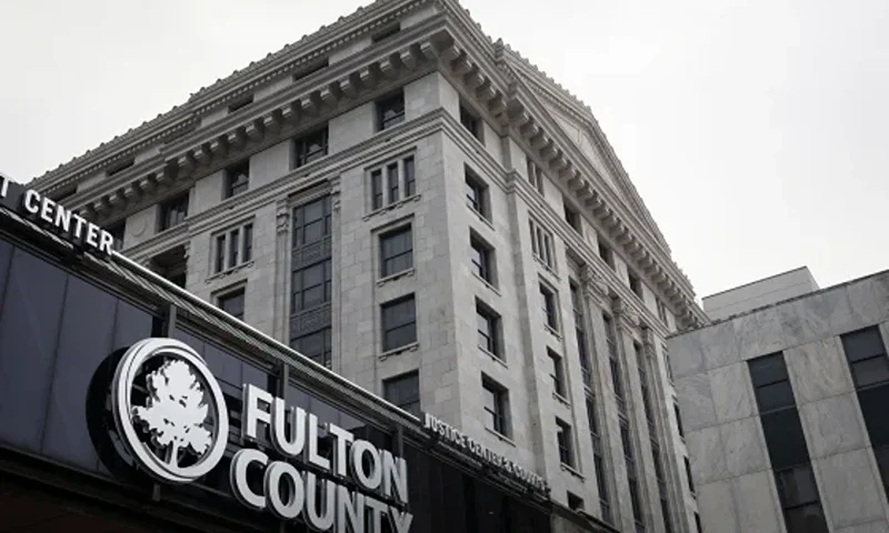 The Fulton County Courthouse in Atlanta, on August 29, 2023.Christian Monterrosa / AFP via Getty Images file