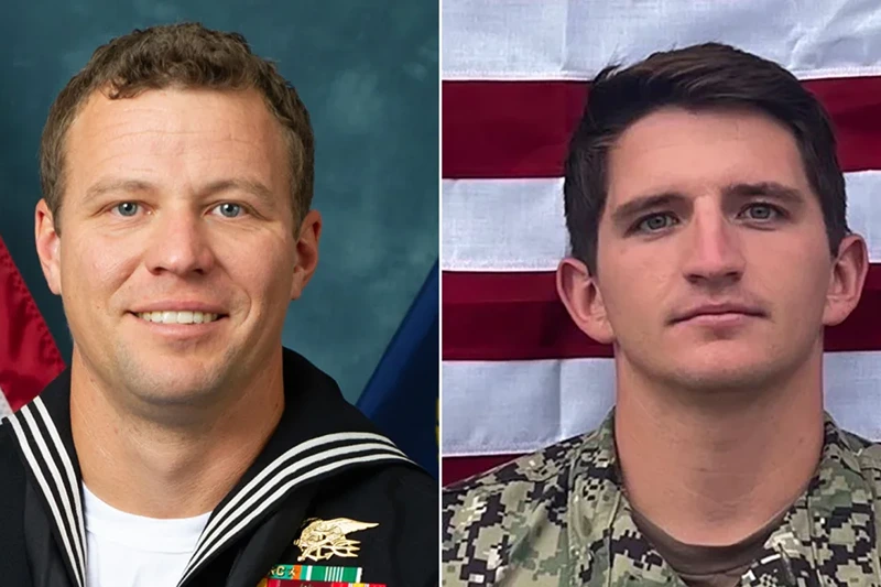 Navy Special Warfare Operation 1st Class Chris Chambers and Navy Special Warfare Operator 2nd Class Gage Ingram. (Photos via; Naval Special Warfare Command)