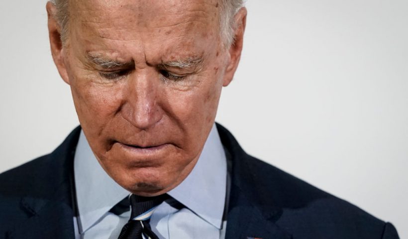 NORTH CHARLESTON, SC - FEBRUARY 26: Democratic presidential candidate former Vice President Joe Biden pauses while speaking after receiving an endorsement from U.S. Rep. and House Majority Whip James Clyburn (D-SC) at Trident Technical College February 26, 2020 in North Charleston, South Carolina. South Carolina holds its Democratic presidential primary on Saturday, February 29. (Photo by Drew Angerer/Getty Images)