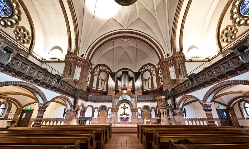 Passionskirche Remains Closed Due To Coronavirus Lockdown BERLIN, GERMANY - DECEMBER 04: An interior view of the Passionskirche on December 4, 2020 in Berlin, Germany. The venue has been closed for cultural events since mid-March due to the restrictions imposed by the government as a result of the coronavirus pandemic announced by the World Health Organization. (Photo by Frank Hoensch/Getty Images)