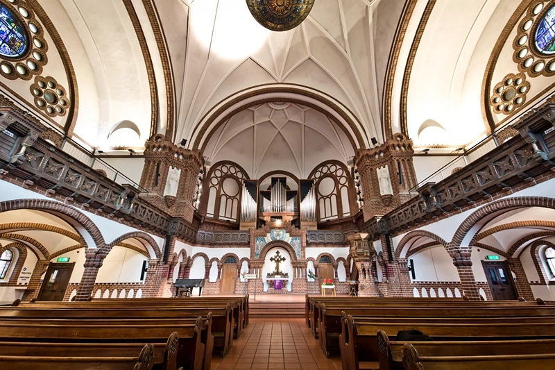 Passionskirche Remains Closed Due To Coronavirus Lockdown
BERLIN, GERMANY - DECEMBER 04: An interior view of the Passionskirche on December 4, 2020 in Berlin, Germany. The venue has been closed for cultural events since mid-March due to the restrictions imposed by the government as a result of the coronavirus pandemic announced by the World Health Organization. (Photo by Frank Hoensch/Getty Images)
