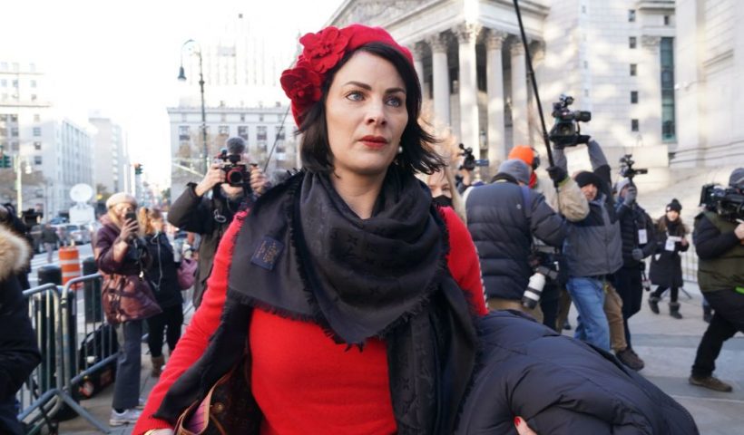 Sarah Ransome, a victim of Jeffery Epstein arrives for the trial of Ghislaine Maxwell at the Thurgood Marshall United States Courthouse in New York on November 29, 2021. - The 59-year-old is accused of recruiting underage girls for her former partner, the disgraced US financier Jeffrey Epstein, who killed himself in jail in 2019 while awaiting trial. (Photo by Bryan R. Smith / AFP) (Photo by BRYAN R. SMITH/AFP via Getty Images)