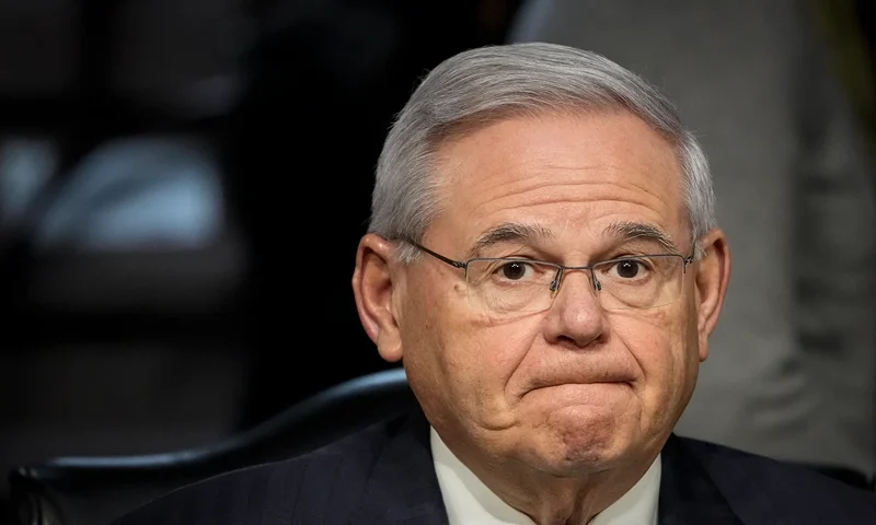 Senate Foreign Relations Committee Holds Hearing On Security And Cooperation Assistance WASHINGTON, DC - MARCH 10: Committee chairman Sen. Bob Menendez (D-NJ) attends a Senate Foreign Relations Committee hearing on Capitol Hill March 10, 2022 in Washington, DC. The hearing, titled Examining U.S. Security Cooperation and Assistance, included a discussion about the Russian invasion of Ukraine and the U.S. response. (Photo by Drew Angerer/Getty Images)