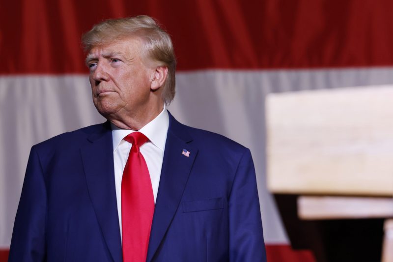COLUMBUS, GEORGIA - JUNE 10: Former U.S. President Donald Trump arrives to deliver remarks to the Georgia state GOP convention at the Columbus Convention and Trade Center on June 10, 2023 in Columbus, Georgia. On Friday, former President Trump was indicted by a federal grand jury on 37 felony counts in Special Counsel Jack Smith’s classified documents probe. (Photo by Anna Moneymaker/Getty Images)