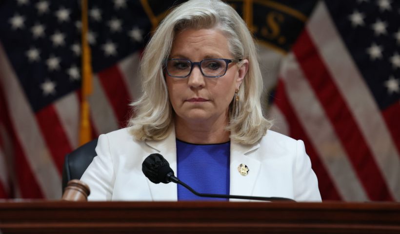 WASHINGTON, DC - JULY 21: Rep. Liz Cheney (R-WY) presides over a hearing of the House Select Committee to Investigate the January 6th Attack on the U.S. Capitol in the Cannon House Office Building on July 21, 2022 in Washington, DC. Cheney stepped into chairman's seat after Rep. Bennie Thompson (D-MS) was diagnosed with COVID-19 and had to isolate. The bipartisan committee, which has been gathering evidence on the January 6 attack at the U.S. Capitol, is presenting its findings in a series of televised hearings. On January 6, 2021, supporters of former President Donald Trump attacked the U.S. Capitol Building during an attempt to disrupt a congressional vote to confirm the electoral college win for President Joe Biden. (Photo by Win McNamee/Getty Images)