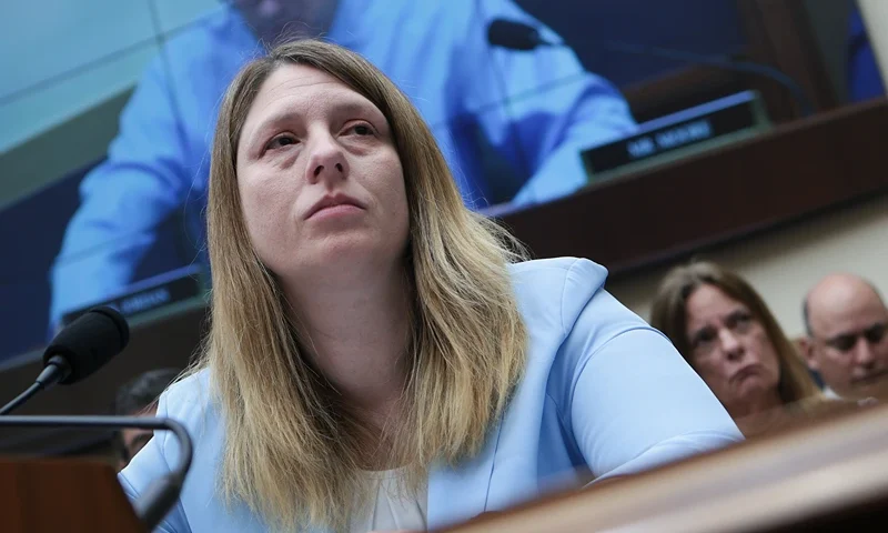House Judiciary Subcommittee On Immigration Holds Third Hearing On The Border Crisis WASHINGTON, DC - MAY 23: Tammy Nobles, the mother of Kayla Hamilton who was allegedly murdered by an unaccompanied alien child MS-13 gang member, testifies before the House Subcommittee on Immigration Integrity, Security, and Enforcement on Capitol Hill May 23, 2023 in Washington, DC. The committee heard testimony on the topic of “The Biden Border Crisis: Part III.” (Photo by Win McNamee/Getty Images)