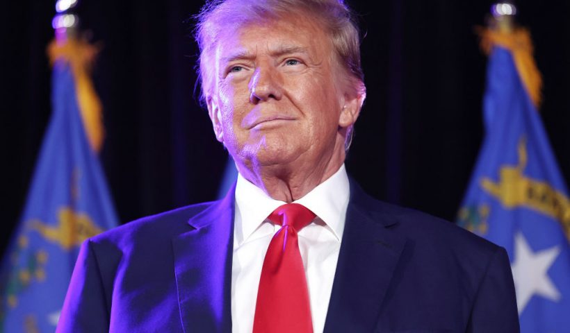 LAS VEGAS, NEVADA - JULY 08: Former U.S. President and Republican presidential candidate Donald Trump prepares to deliver remarks at a Nevada Republican volunteer recruiting event at Fervent: A Calvary Chapel on July 8, 2023 in Las Vegas, Nevada. Trump is the current frontrunner for the 2024 Republican presidential nomination amid a growing field of candidates. (Photo by Mario Tama/Getty Images)