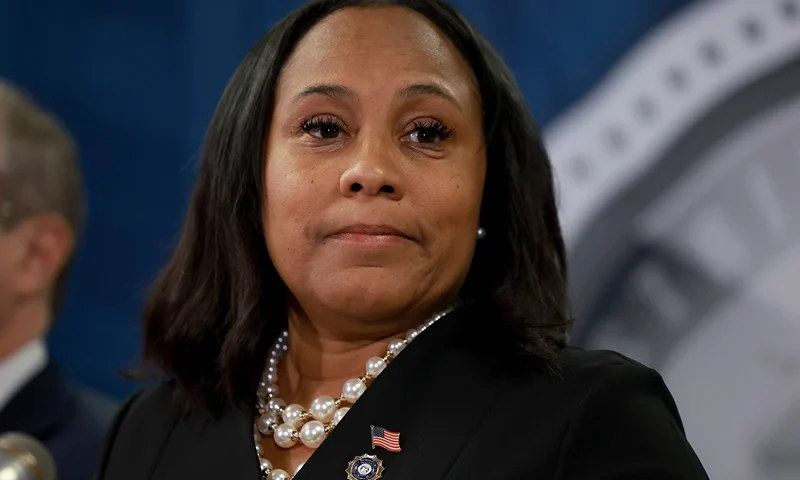 Georgia Grand Jury Delivers Indictment In 2020 Election Case ATLANTA, GEORGIA - AUGUST 14: Fulton County District Attorney Fani Willis speaks during a news conference at the Fulton County Government building on August 14, 2023 in Atlanta, Georgia. A grand jury today handed up an indictment naming former President Donald Trump and his Republican allies over an alleged attempt to overturn the 2020 election results in the state. (Photo by Joe Raedle/Getty Images)
