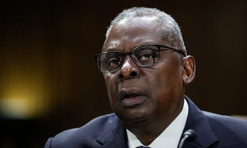 WASHINGTON, DC - OCTOBER 31: U.S. Secretary of Defense Lloyd Austin testifies at a Senate Appropriations Committee hearing on Capitol Hill October 31, 2023 in Washington, DC. Austin and U.S. Secretary of State Antony Blinken both testified at the hearing on budget requests, which includes aid money for Israel and Ukraine. (Photo by Drew Angerer/Getty Images)