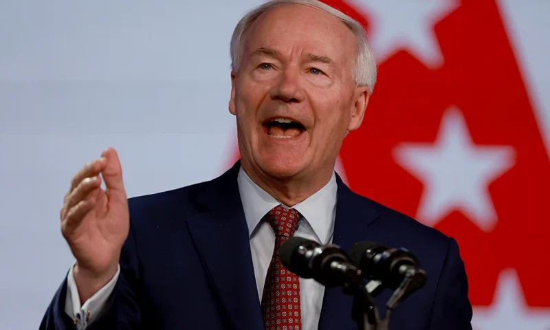Presidential Candidates Speak At The Florida Freedom Summit KISSIMMEE, FLORIDA - NOVEMBER 04: Former Arkansas Governor Asa Hutchinson speaks during the Florida Freedom Summit held at the Gaylord Palms Resort on November 04, 2023 in Kissimmee, Florida. The Republican Party of Florida hosted the summit as candidates continued to campaign across the country. (Photo by Joe Raedle/Getty Images)
