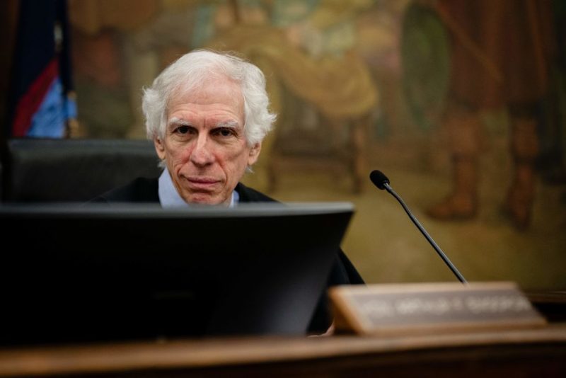Justice Arthur Engoron presides over the civil fraud trial of the Trump Organization at the New York State Supreme Court in New York City on November 13, 2023. (Photo by Erin Schaff / POOL / AFP) (Photo by ERIN SCHAFF/POOL/AFP via Getty Images)