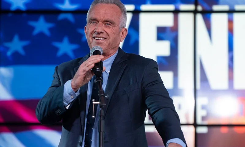 Robert F. Kennedy Jr. Holds A Rally In Phoenix, Arizona As He Campaigns For President PHOENIX, ARIZONA - DECEMBER 20: Independent Presidential candidate Robert F. Kennedy Jr. speaks during a campaign rally at Legends Event Center on December 20, 2023 in Phoenix, Arizona. (Photo by Rebecca Noble/Getty Images)