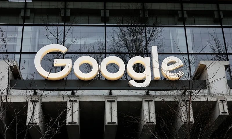 NEW YORK, NEW YORK - JANUARY 09: The exterior of the new headquarters of Google is seen at 550 Washington Street in Hudson Square on January 09, 2024 in New York City. Designed by COOKFOX Architects, the 1.3-million-square-foot project involved the restoration and expansion of the St. John’s Terminal building along the Hudson River waterfront. (Photo by Michael M. Santiago/Getty Images)