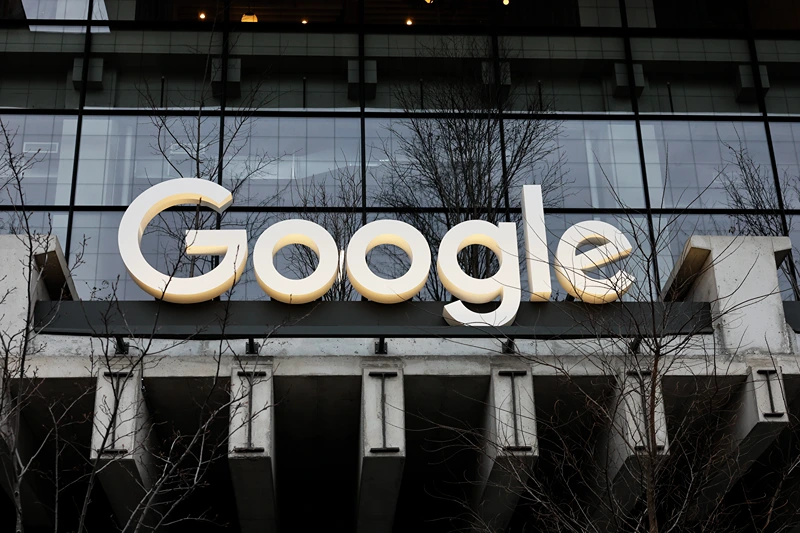 NEW YORK, NEW YORK - JANUARY 09: The exterior of the new headquarters of Google is seen at 550 Washington Street in Hudson Square on January 09, 2024 in New York City. Designed by COOKFOX Architects, the 1.3-million-square-foot project involved the restoration and expansion of the St. John’s Terminal building along the Hudson River waterfront. (Photo by Michael M. Santiago/Getty Images)