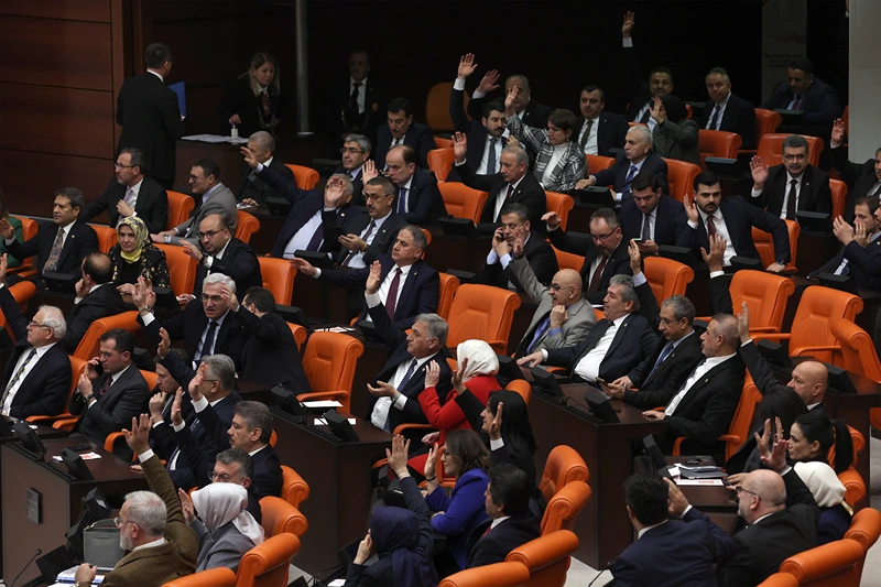 TURKEY-SWEDEN-NATO-POLITICS-DIPLOMACY
Lawmakers attend a session before voting on a bill regarding Sweden's accession to NATO, on January 23, 2024 at the Grand National Assembly of Turkey (TBMM) in Ankara. Turkey's parliament on January, 23, 2024 ratified Sweden's NATO membership after more than a year of delays that upset Western efforts to show resolve in the face of Russia's war on Ukraine. (Photo by Adem ALTAN / AFP) (Photo by ADEM ALTAN/AFP via Getty Images)