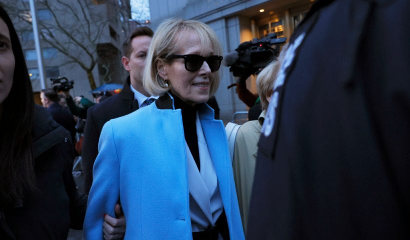 NEW YORK, NEW YORK - JANUARY 25: E. Jean Carroll leaves Manhattan Federal Court for her civil defamation trial against former U.S. President Donald Trump on January 25, 2024 in New York City. Days after winning the New Hampshire primary, Trump took the stand to testify in his civil defamation trial after the trial was adjourned for several days due to an illness by a juror. The trial is to determine how much money in damages he must pay Carroll after public comments made both while he was president and after the jury’s verdict in May. Carroll was awarded $5 million in damages in May from the previous lawsuit. (Photo by Michael M. Santiago/Getty Images)
