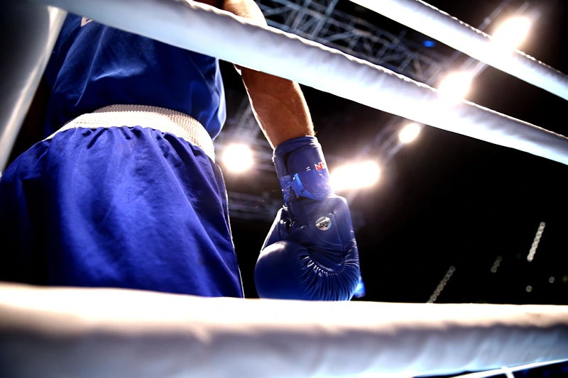 AIBA World Boxing Championships Doha 2015
DOHA, QATAR - OCTOBER 12: Robson Donato Conceicao of Brazil waits his corner ah he fights Albert Selimov of Azerbaijan in the semi final of the Men's Light Weight during the AIBA World Boxing Championships Doha 2015 at the Ali Bin Hamad Al-Attiya Arena on October 12, 2015 in Doha, Qatar. (Photo by Warren Little/Getty Images)