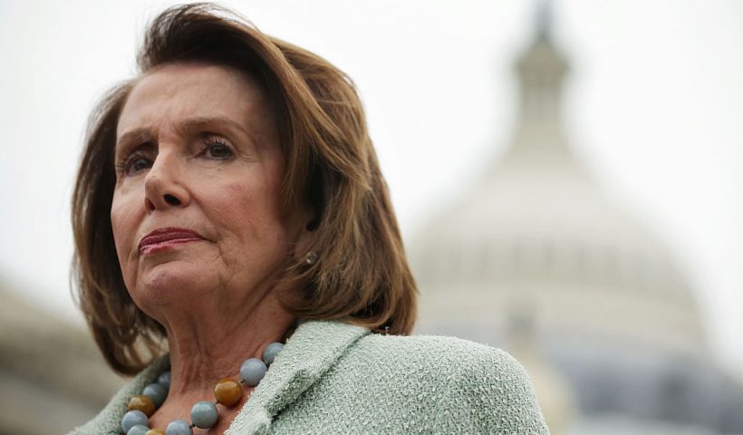 WASHINGTON, DC - APRIL 21: U.S. House Minority Leader Rep. Nancy Pelosi (D-CA) listens during a news conference April 21, 2016 on Capitol Hill in Washington, DC. Congressional Democrats held a news conference to call for a raise in the federal minimum wage. (Photo by Alex Wong/Getty Images)
