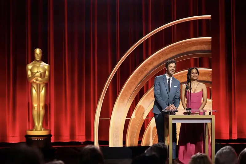 Actors Zazie Beetz and Jack Quaid host the announcement of the 96th Oscars Nominations, in Beverly Hills, California, U.S., January 23, 2024. REUTERS/Mario Anzuoni