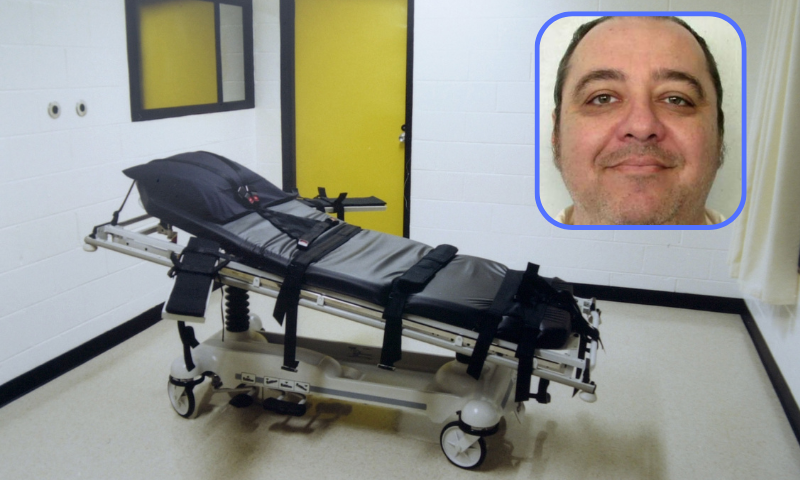 B| British National Faces Execution In Georgia 402222 03: (FILE PHOTO) This undated photo shows the death chamber at the Georgia Diagnostic Prison in Jackson, GA. British national Tracy Housel is scheduled to be executed by lethal injection March 12 at the prison. Housel, who was born in Bermuda and holds US and British citizenship, was given the death penalty for the 1985 murder of a female hitchiker in Gwinnett County. Despite pleas by members of the British government, state officials have refused to commute his sentence. (Photo by Georgia Department of Corrections/Getty Images) F| (Alabama Department of Corrections via AP, File)